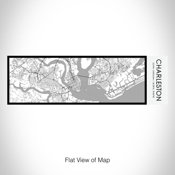 Rendered View of Charleston South Carolina Map on 10oz Stainless Steel Insulated Cup in Classic with Sliding Lid