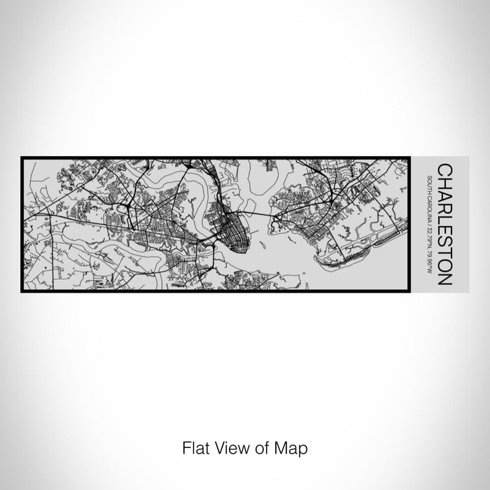 Rendered View of Charleston South Carolina Map on 10oz Stainless Steel Insulated Cup with Sipping Lid