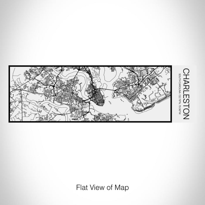 Rendered View of Charleston South Carolina Map on 10oz Stainless Steel Insulated Cup in Matte White with Sliding Lid