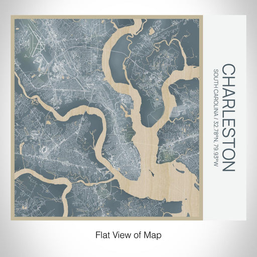 Rendered View of Charleston South Carolina Map on 17oz Stainless Steel Insulated Tumbler in Afternoon Map Style