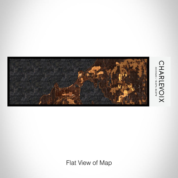 Rendered View of Charlevoix Michigan Map on 10oz Stainless Steel Insulated Cup in Ember with Sliding Lid