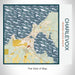 Rendered View of Charlevoix Michigan Map on 17oz Stainless Steel Insulated Tumbler in Woodblock Map Style