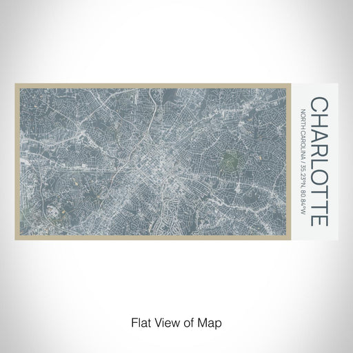 Rendered View of Charlotte North Carolina Map on 17oz Stainless Steel Insulated Bottle with printed afternoon style map