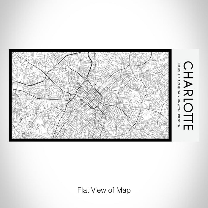 Rendered View of Charlotte North Carolina Map on 17oz Stainless Steel Insulated Bottle with printed classic style map