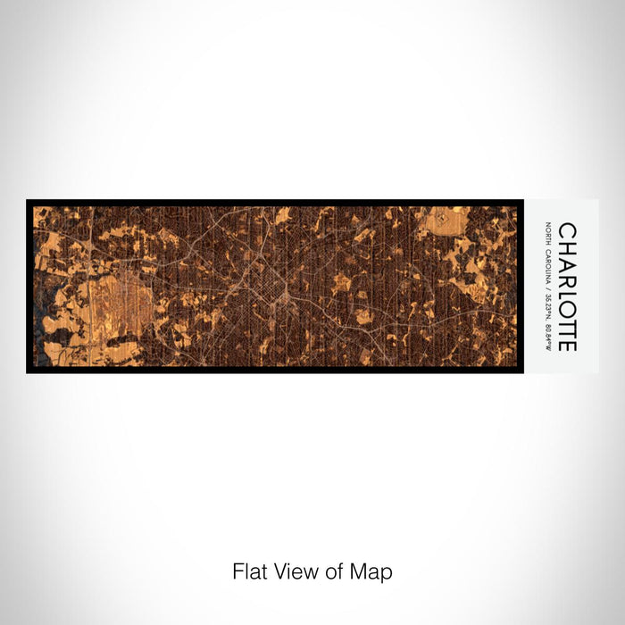 Rendered View of Charlotte North Carolina Map on 10oz Stainless Steel Insulated Cup in Ember with Sliding Lid