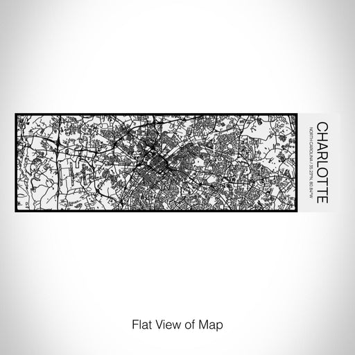 Rendered View of Charlotte North Carolina Map on 10oz Stainless Steel Insulated Cup in Matte White with Sliding Lid