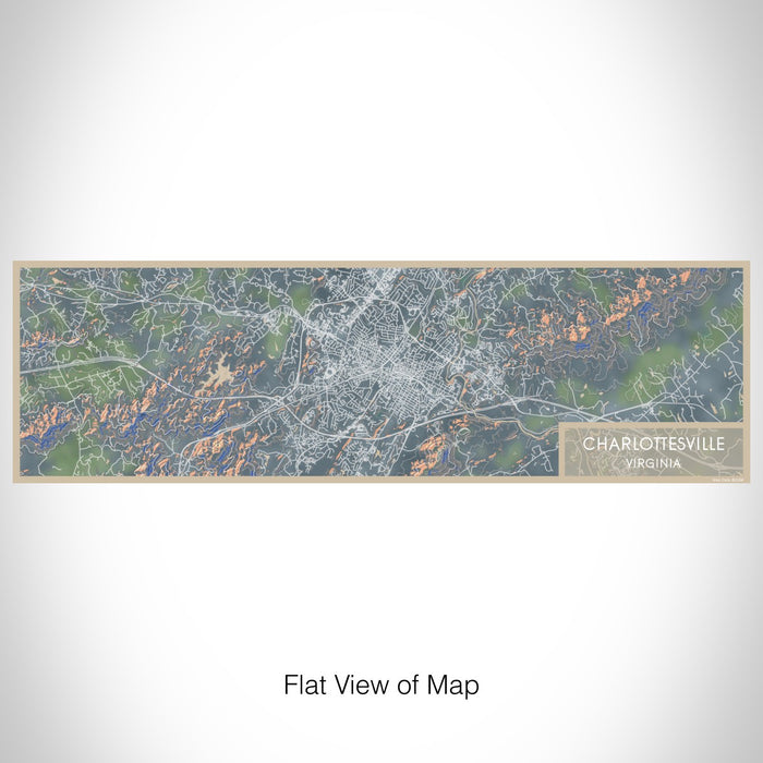 Flat View of Map Custom Charlottesville Virginia Map Enamel Mug in Afternoon