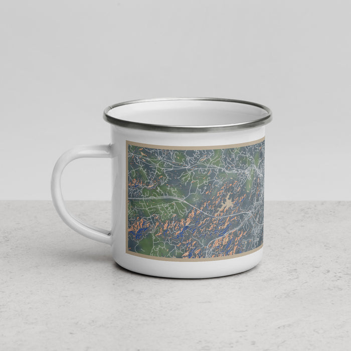 Left View Custom Charlottesville Virginia Map Enamel Mug in Afternoon
