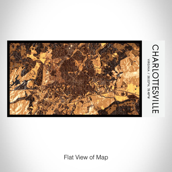 Rendered View of Charlottesville Virginia Map on 17oz Stainless Steel Insulated Bottle with printed ember style map