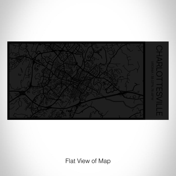 Rendered View of Charlottesville Virginia Map on 17oz Stainless Steel Insulated Cola Bottle in Stainless in Matte Black
