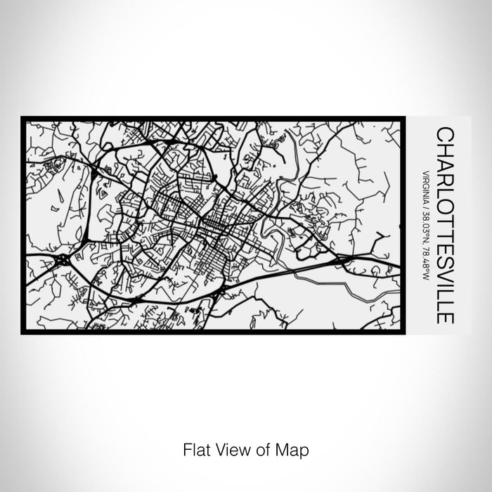 Rendered View of Charlottesville Virginia Map on 17oz Stainless Steel Insulated Cola Bottle in Stainless in Matte White