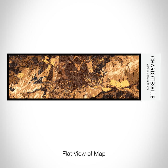 Rendered View of Charlottesville Virginia Map on 10oz Stainless Steel Insulated Cup in Ember with Sliding Lid