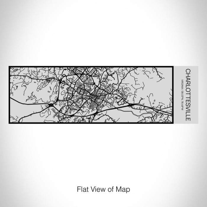 Rendered View of Charlottesville Virginia Map on 10oz Stainless Steel Insulated Cup with Sipping Lid