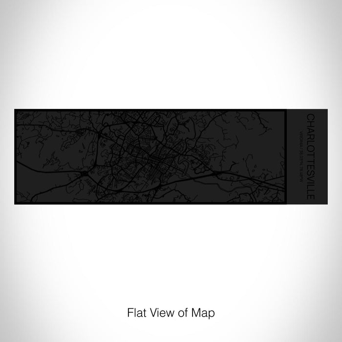 Rendered View of Charlottesville Virginia Map on 10oz Stainless Steel Insulated Cup in Matte Black with Sliding Lid