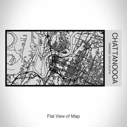 Rendered View of Chattanooga Tennessee Map on 17oz Stainless Steel Insulated Cola Bottle in Stainless
