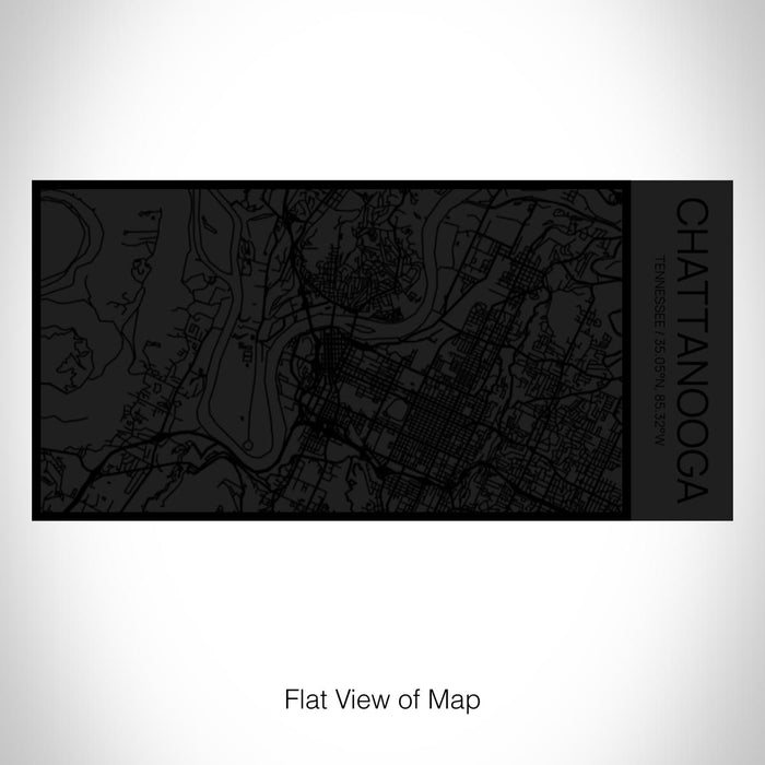 Rendered View of Chattanooga Tennessee Map on 17oz Stainless Steel Insulated Cola Bottle in Stainless in Matte Black