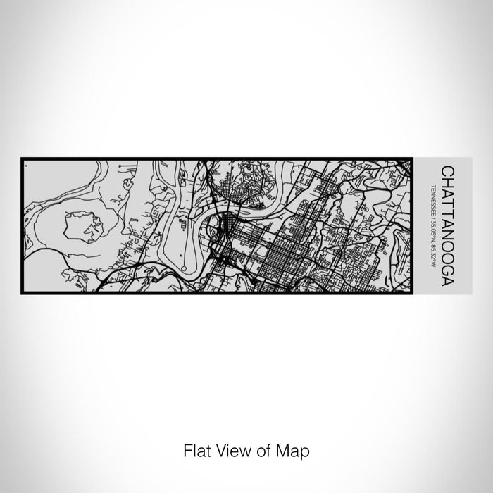 Rendered View of Chattanooga Tennessee Map on 10oz Stainless Steel Insulated Cup with Sipping Lid