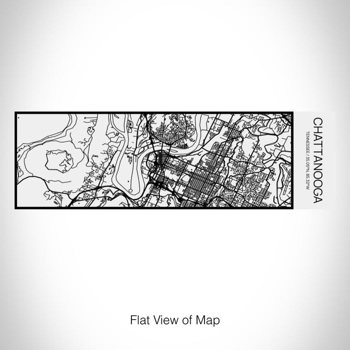 Rendered View of Chattanooga Tennessee Map on 10oz Stainless Steel Insulated Cup in Matte White with Sliding Lid
