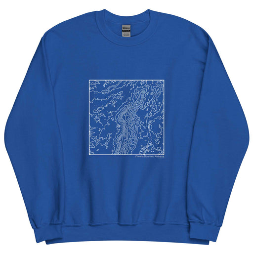 Cheaha Mountain Alabama Topographic  Map Unisex Crewneck Sweater with City inscription in Royal Blue