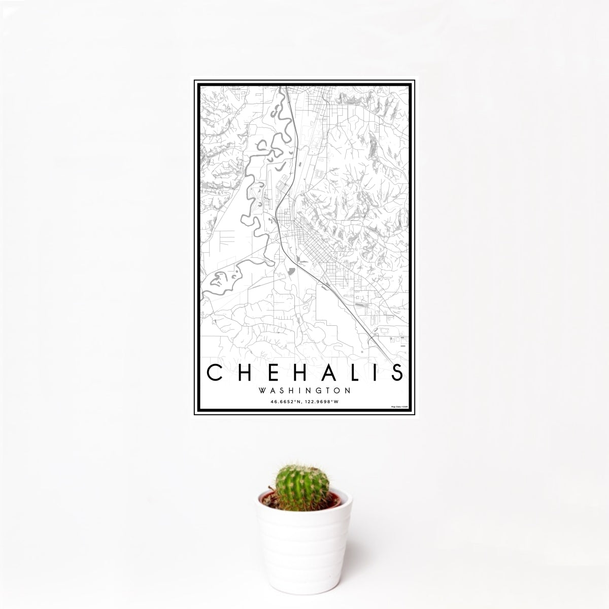 Chehalis R Map Chehalis - Washington Map Print in Classic — JACE Maps