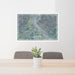 24x36 Chehalis Washington Map Print Lanscape Orientation in Afternoon Style Behind 2 Chairs Table and Potted Plant