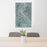 24x36 Chehalis Washington Map Print Portrait Orientation in Afternoon Style Behind 2 Chairs Table and Potted Plant