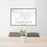24x36 Chehalis Washington Map Print Lanscape Orientation in Classic Style Behind 2 Chairs Table and Potted Plant
