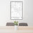 24x36 Chehalis Washington Map Print Portrait Orientation in Classic Style Behind 2 Chairs Table and Potted Plant