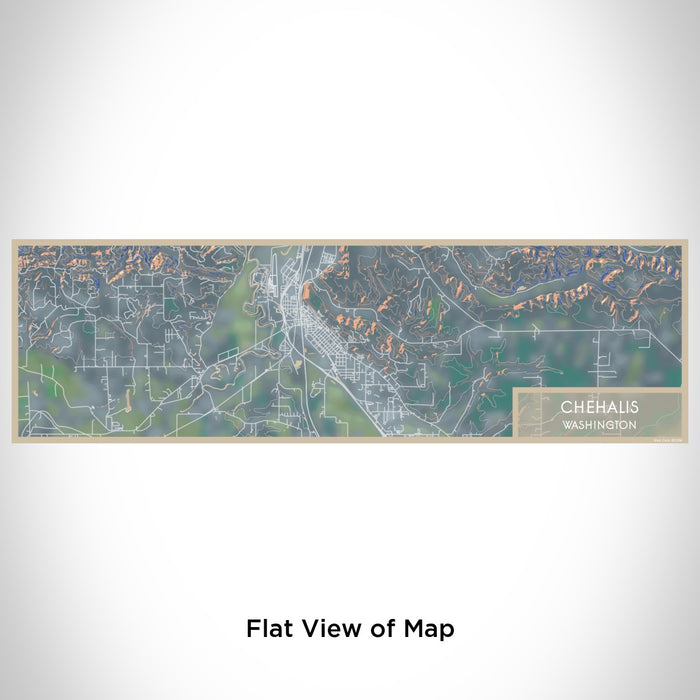 Flat View of Map Custom Chehalis Washington Map Enamel Mug in Afternoon