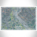 Chehalis Washington Map Print Landscape Orientation in Afternoon Style With Shaded Background