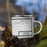 Right View Custom Chehalis Washington Map Enamel Mug in Classic on Grass With Trees in Background