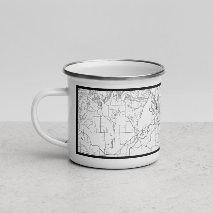 Left View Custom Chehalis Washington Map Enamel Mug in Classic