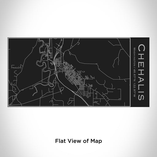 Rendered View of Chehalis Washington Map Engraving on 17oz Stainless Steel Insulated Cola Bottle in Black
