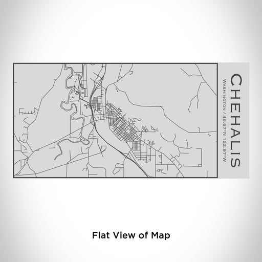 Rendered View of Chehalis Washington Map Engraving on 17oz Stainless Steel Insulated Cola Bottle