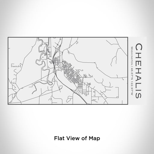Rendered View of Chehalis Washington Map Engraving on 17oz Stainless Steel Insulated Cola Bottle in White