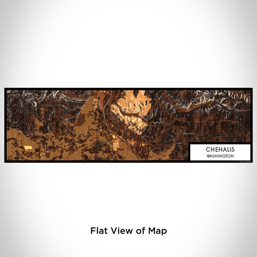 Flat View of Map Custom Chehalis Washington Map Enamel Mug in Ember