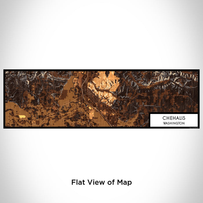 Flat View of Map Custom Chehalis Washington Map Enamel Mug in Ember