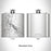 Rendered View of Chehalis Washington Map Engraving on 6oz Stainless Steel Flask