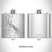 Rendered View of Chehalis Washington Map Engraving on 6oz Stainless Steel Flask