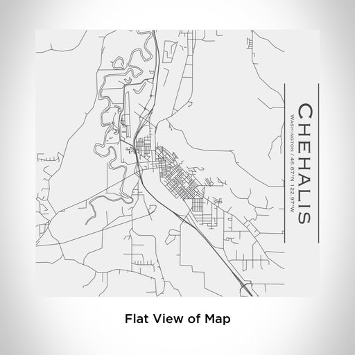 Rendered View of Chehalis Washington Map Engraving on 17oz Stainless Steel Insulated Tumbler in White