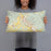 Person holding 20x12 Custom Chehalis Washington Map Throw Pillow in Woodblock