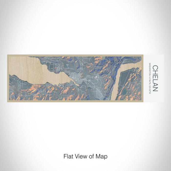 Rendered View of Chelan Washington Map on 10oz Stainless Steel Insulated Cup in Afternoon with Sliding Lid