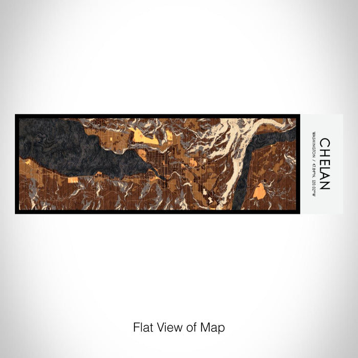 Rendered View of Chelan Washington Map on 10oz Stainless Steel Insulated Cup in Ember with Sliding Lid