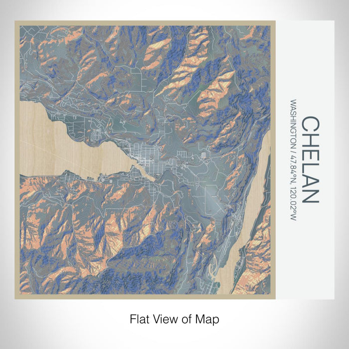 Rendered View of Chelan Washington Map on 17oz Stainless Steel Insulated Tumbler in Afternoon Map Style