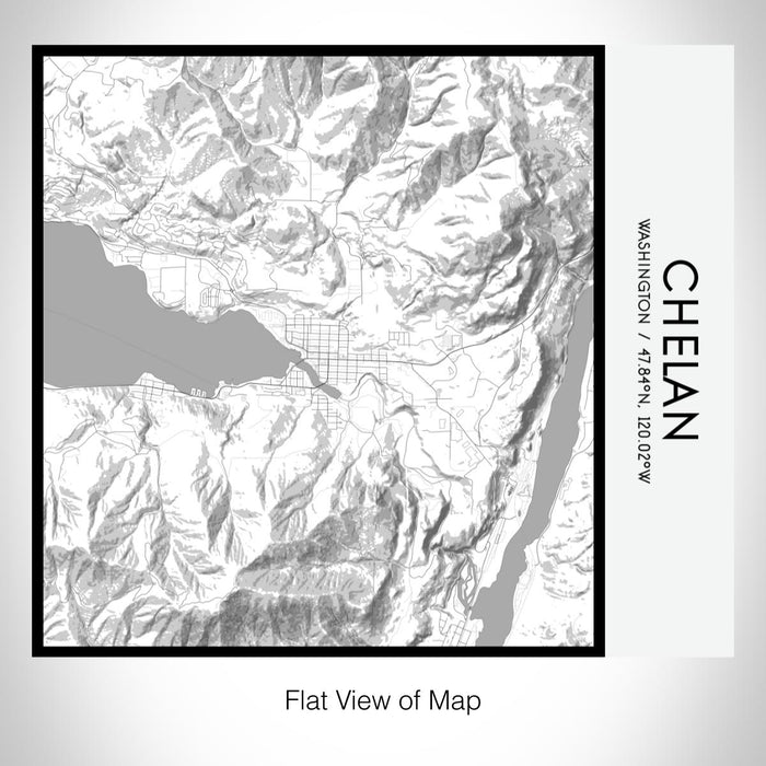 Rendered View of Chelan Washington Map on 17oz Stainless Steel Insulated Tumbler in Classic Map Style