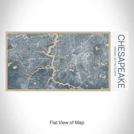 Rendered View of Chesapeake Virginia Map on 17oz Stainless Steel Insulated Bottle with printed afternoon style map