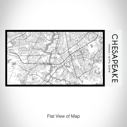 Rendered View of Chesapeake Virginia Map on 17oz Stainless Steel Insulated Bottle with printed classic style map