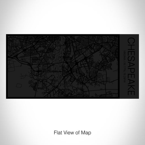 Rendered View of Chesapeake Virginia Map on 17oz Stainless Steel Insulated Cola Bottle in Stainless in Matte Black