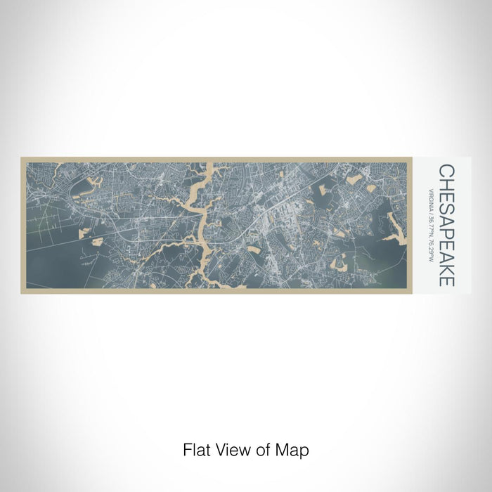 Rendered View of Chesapeake Virginia Map on 10oz Stainless Steel Insulated Cup in Afternoon with Sliding Lid