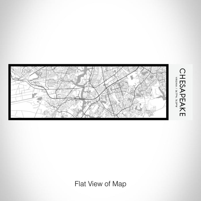 Rendered View of Chesapeake Virginia Map on 10oz Stainless Steel Insulated Cup in Classic with Sliding Lid